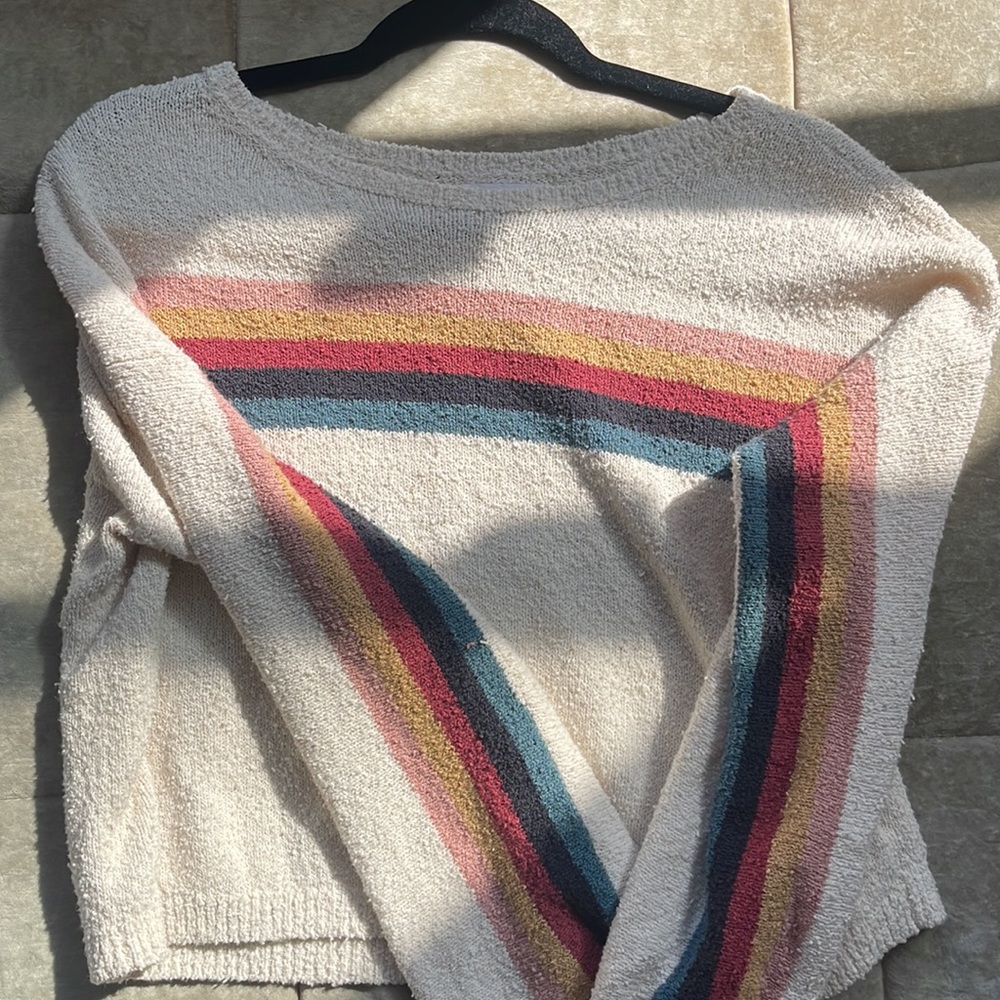 Velvet by Graham & Spencer rainbow sweater